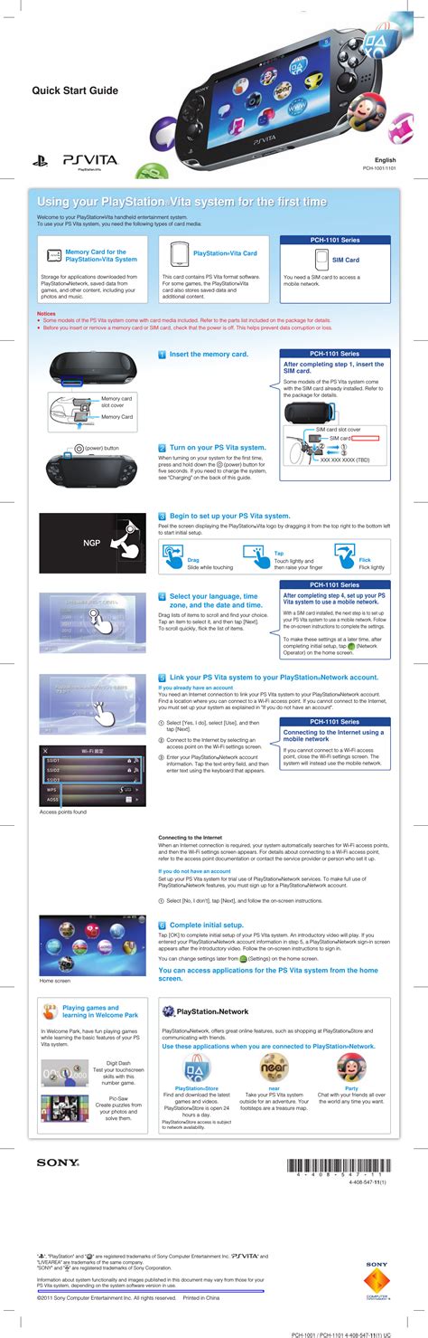 PCH1001A PlayStation(R) Vita User Manual PCH.